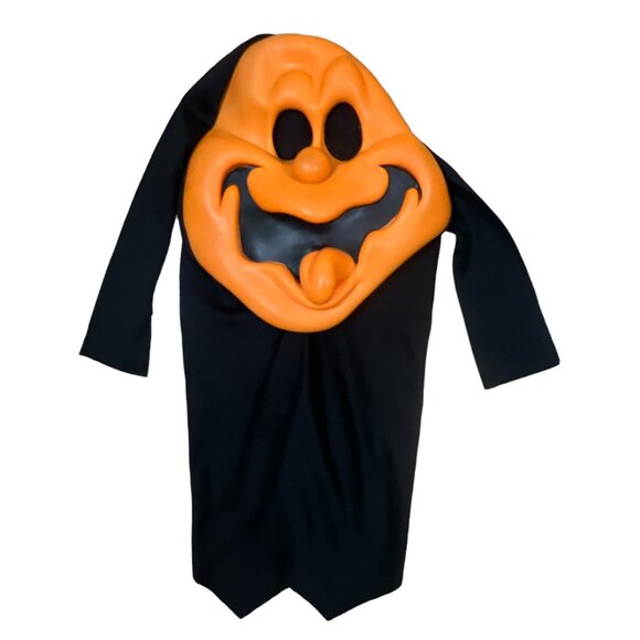 Easter Unlimited Fun World Div Vintage Halloween Mask Orange Ghost Scream Spoof - Picture 1 of 3